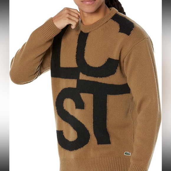 Lacoste Men’s Long Sleeves Graphic Letters Sweater - Picture 1 of 10
